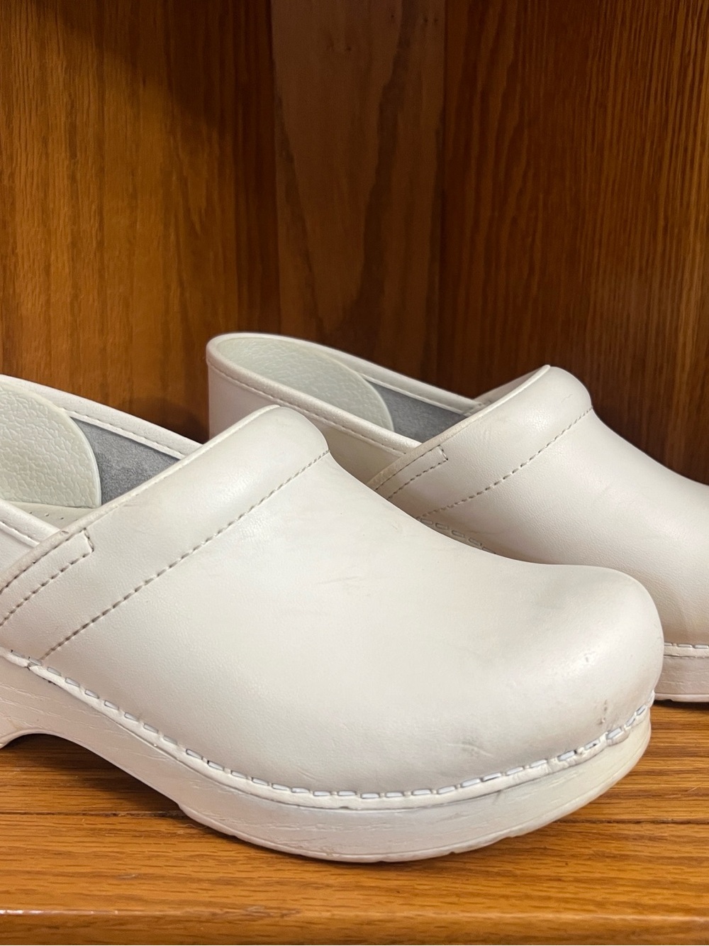Women's White Slip-On Professional Clog